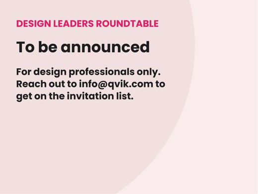 Design leaders' roundtable
